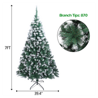 7FT Spray White PVC Christmas Tree 870 Branches