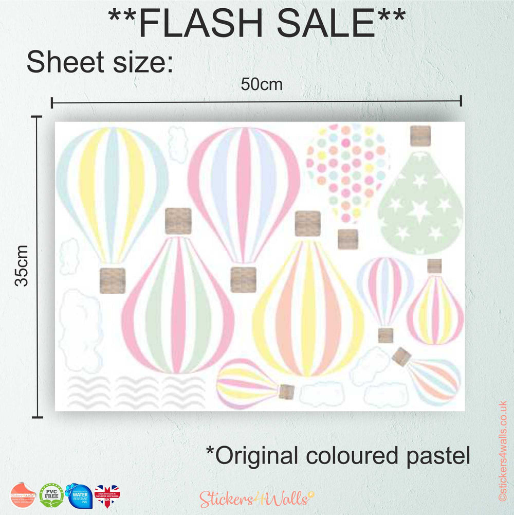 Flash Sale - Hot Air Balloons Wall Stickers