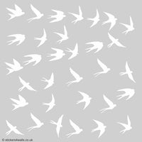 
              White Swallow Window Cling Stickers - Reusable
            