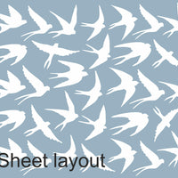 White Swallow Window Cling Stickers - Reusable