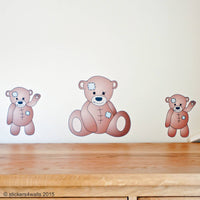 Now On Sale Tatty Teddy style Fabric Wall Stickers - Reusable