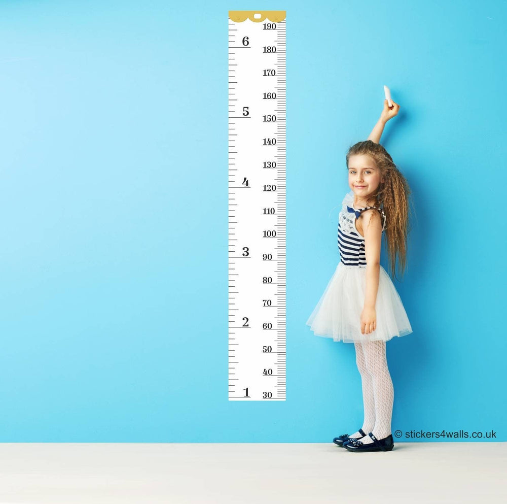 Fun Tape Measure Adhesive Height Chart - Reusable Wall Sticker