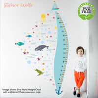 
              Whale Marine Theme Wall Stickers - Reusable Fabric Decoration
            