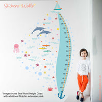 Dolphin Themed Fabric Wall Stickers Extension Pack - Reusable