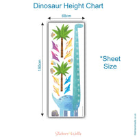 
              Big Blue Dinosaur Height Chart Wall Sticker - Reusable
            