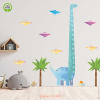 
              Big Blue Dinosaur Height Chart Wall Sticker - Reusable
            