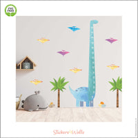 
              Big Blue Dinosaur Height Chart Wall Sticker - Reusable
            