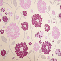 
              Retro Purple Flowers Fabric Wall Stickers - Reusable
            