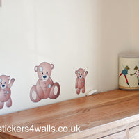 Now On Sale Tatty Teddy style Fabric Wall Stickers - Reusable