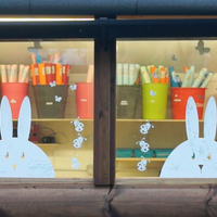 Easter Bunny Themed Window Decoration Stickers