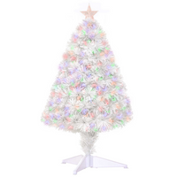 
              2.5FT Prelit Artificial Tabletop Christmas Tree with Fibre Table and Desk White
            