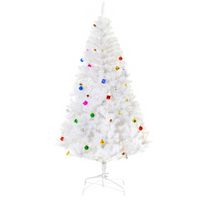 
              6ft Snow Artificial Christmas Tree Metal Stand Elegant Faux White
            