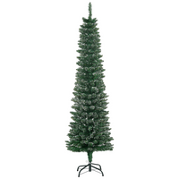 5.5FT Artificial Snow Dipped Christmas Tree Home Indoor Green HOMCOM
