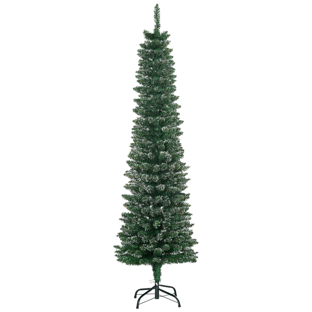 5.5FT Artificial Snow Dipped Christmas Tree Home Indoor Green HOMCOM