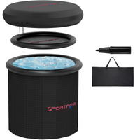 SPORTNOW Ice Bath Tub Outdoor, 300L Portable Cold Water Therapy Tub, Black