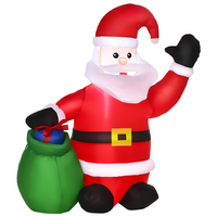 
              Inflatable Blow up Christmas Santa Claus 4ft LED Yard Holiday Decoration
            