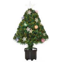 
              2FT Pre-lit Artificial Christmas Tree Tabletop LED Lights Pot Table Desk Green
            