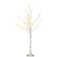 
              HOMCOM 4ft Artificial White Birch Tree Light  72 Warm White Pre-Lit LED Light
            