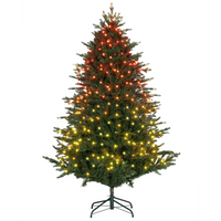 HOMCOM 1.8m Prelit Artificial Christmas Tree w/ Lights for Party Decoration