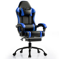 Gaming Chair, Computer Chair with Footrest and Lumbar Support, Ergonomic Video Game Chair with Headrest, Height Adjustable Gamer Chair Office Desk Chair