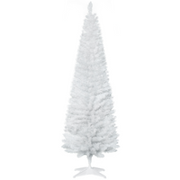 
              1.8m 6ft Artificial Pine Pencil Slim Christmas Tree with 390 Branch Tips White
            