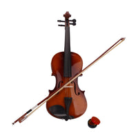 
              New 4/4 Acoustic Violin Case Bow Rosin Natural
            