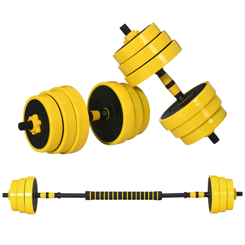 25KG Barbell & Dumbbell Set Fitness Exercise Home Gym Plate Bar HOMCOM