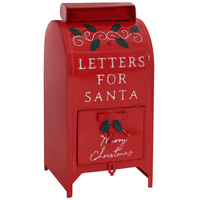 HOMCOM Christmas Post Box Freestanding or Wall Mounted for Xmas Decoration