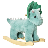 HOMCOM Kids Ride-On Rocking Horse Triceratops-shaped Toy for 36-72 Months
