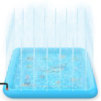
              SOKA 168cm Square Inflatable Sprinkler Splash Pad Play Mat Water Pool Summer Toy BLUE
            