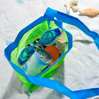 Doodle Extra Large Mesh Toy Bag, 45cm x 30cm x 45cm - Green/Blue