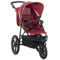 HOMCOM Lightwieght Pushchair with Reclining Backrest From Birth to 3 Years Red