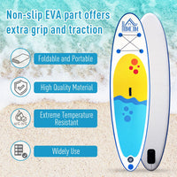 
              HOMCOM 10ft Inflatable Surfing Boards with Paddle Fix Bag Air Pump Backpack
            
