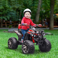 
              HOMCOM 12V Quad Bike ATV with LED Lights, Music, for Boys Girls
            