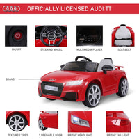 
              Audi TT RS 12V Battery Licensed Ride On Car with Remote Headlight MP3 RED
            