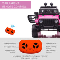 
              12V Kids Electric Ride On Car Truck Off-road Toy with Remote Control Pink HOMCOM
            