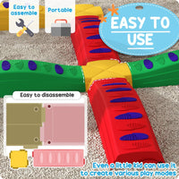 
              AIYAPLAY 12PCs Kids Balance Beam Stepping Stones with Non-Slip Foot Pads
            