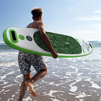 HOMCOM 10ft Inflatable Surfing Board with Paddle Fix Bag Air Pump Fin