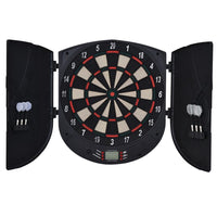 
              HOMCOM Electronic Dartboard Set 26 Games and 185 Variations with 6 Darts and Cabinet to Storage Multi-Game Option Ready-to-Play
            