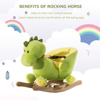 
              HOMCOM Kids Rocking Horse Ride-On Horse Toy with 32 Songs for Ages 18+ Months Green
            