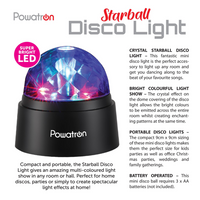 Powertron Starball Disco Light | Compact and portable, Multi-coloured light