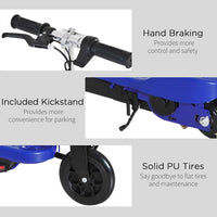 HOMCOM Folding Kids Electric Scooter 7-14 Adjustable Battery Power PU Wheels