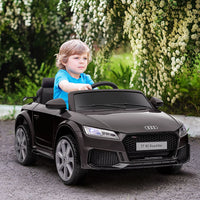 Audi TT RS 12V Battery Licensed Ride On Car with Remote Headlight MP3 BLACK