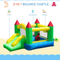 
              HOMCOM Bouncy Castle with Slide Inflatable Bouncer Kids Jumper Bounce Castle
            