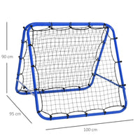 HOMCOM Rebounder Net Football Soccer Target Goal Training Adjustable Angles