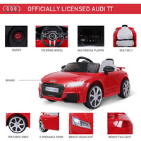 
              12V Battery Licensed Audi TT Ride On Car w/ Remote Headlight MP3 Red
            