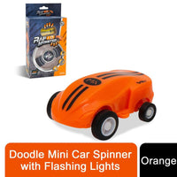 
              Doodle Mini Car Spinner with Flashing Lights ORANGE
            