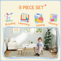 
              AIYAPLAY 3 Pieces Kids Table and Chair Set for Playroom, Bedroom
            