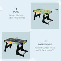 
              4-in-1 Foldable Game Table Hockey Football Table Tennis & Pool Home Gaming
            