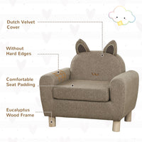 HOMCOM Kids Mini Sofa Toddler Chair Children Armchair for Bedroom Playroom Brown